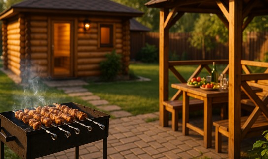 Сауни з мангалом: відпочинок і шашлик